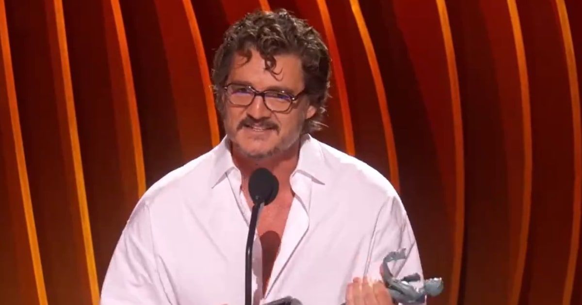 'The Last of Us' star Pedro Pascal breaks down while accepting the SAG award for Best Male Actor in a drama series (TheHollywoodReporter/X)