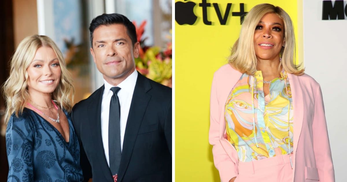 Kelly Ripa and Mark Consuelos were brushing their teeth one morning when they heard Wendy Williams reporting on the scoop about their secret wedding (Getty Images)