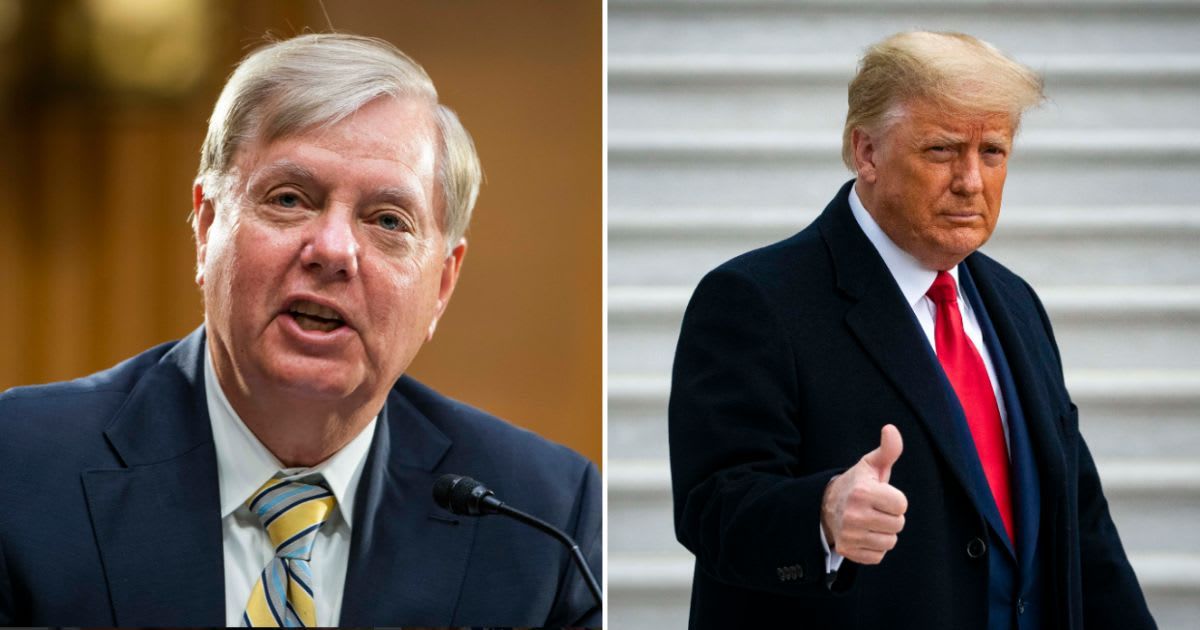 Senator Lindsey Graham (R-SC) was booed as former President Donald Trump mentioned him during his victory speech (Getty Images)