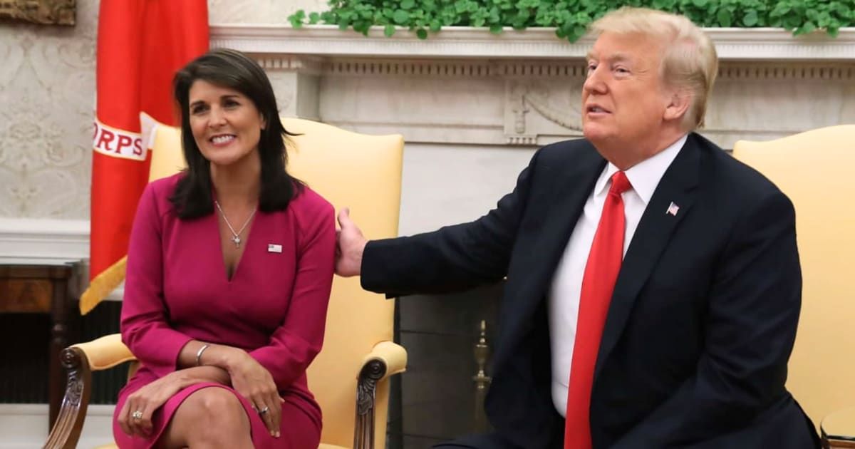 Former president Donald Trump issued a stark warning to his GOP adversary Nikki Haley in a rally preceding his South Carolina primary win (Getty Images)