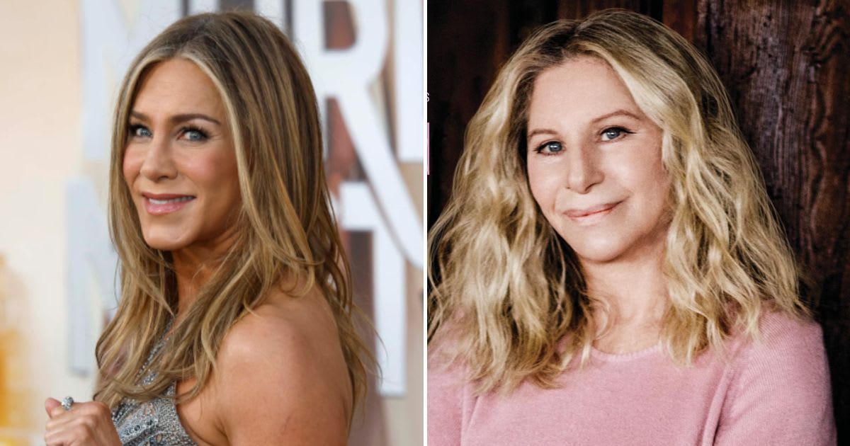 Jennifer Aniston revealed that she shared a kiss with Barbra Streisand on New Year's Eve (Getty Images, Barbra Streisand/Facebook)