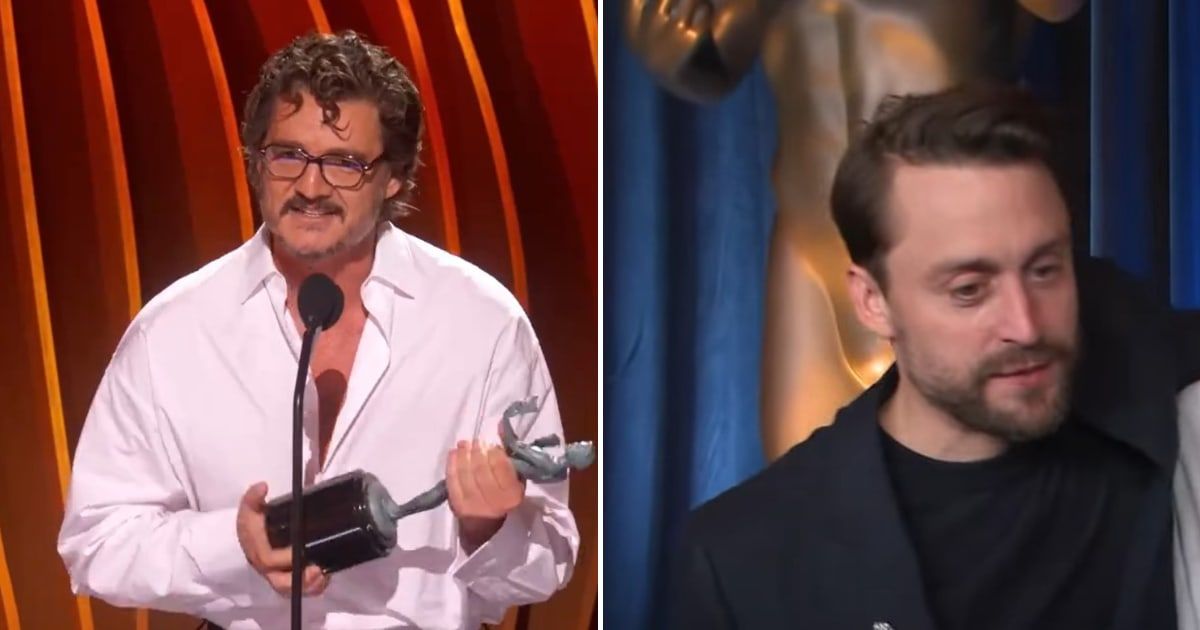 Pedro Pascal has a plan to take revenge on Kieran Culkin for his Golden Globes speech joke (the hollywoodreporter/X, entertainmenttonight/YouTube)