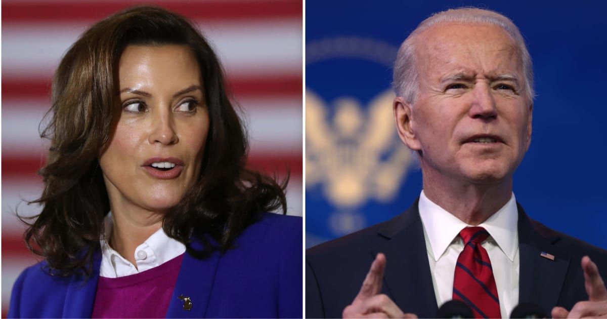 Gov Gretchen Whitmer urged Democrats to vote for Joe Biden in the Michigan primary (Getty Images)