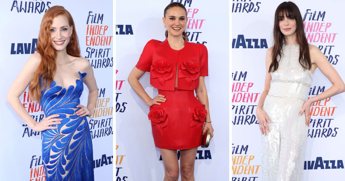Jessica Chastain, Natalie Portman and Anne Hathaway looked their best at the 39th Film Independent Spirit Awards (Kevin Mazur/Getty Images,  Monica Schipper/Getty Images, and Monica Schipper/Getty Images)
