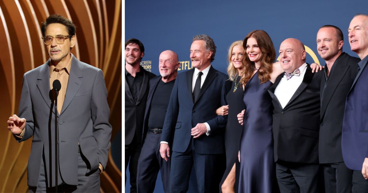 Robert Downey Jr's acceptance speech and the reunion of 'Breaking Bad' cast, were some of the highlights of the 30th Screen Actors Guild Awards (Getty Images)