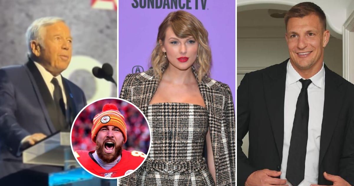 Robert Kraft wanted Taylor Swift to date Rob Gronkowski over Travis Kelce (patriots/Instagram, Getty Images, Gronk/Instagram)