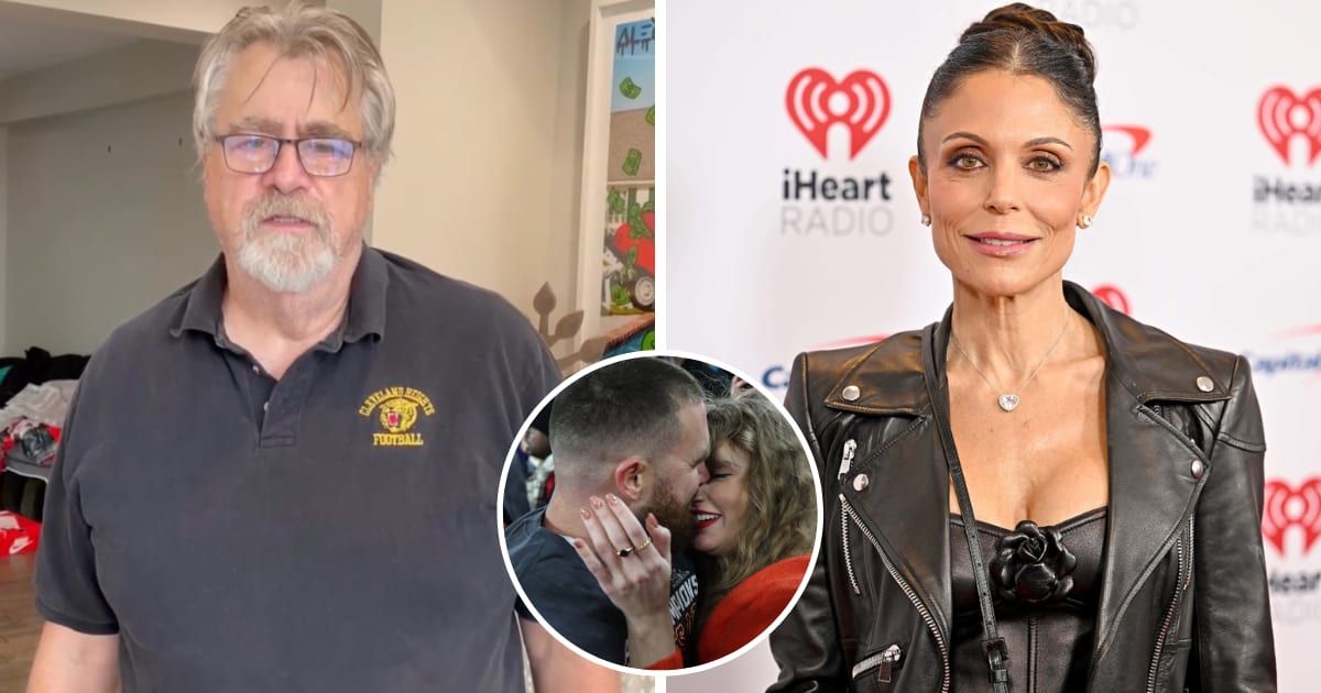Upon hearing Bethenny Frankel’s remarks about the couple, Ed Kelce took to social media to defend his son Travis' relationship with Taylor Swift (@EdKelce/Instagram and Getty Images)