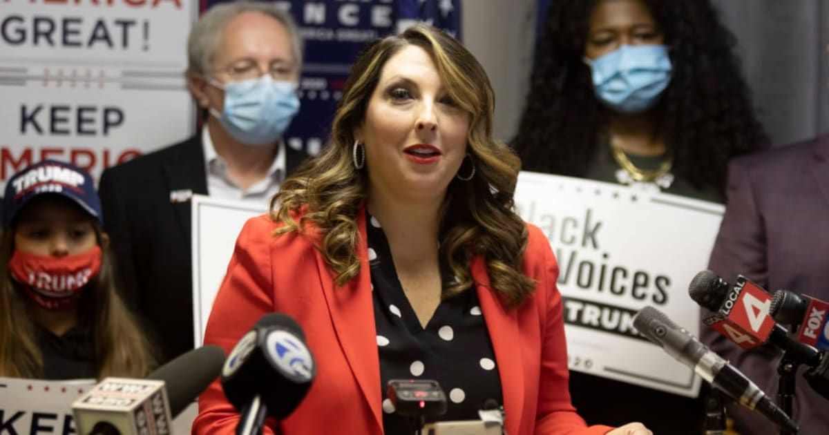 RNC Chairwoman Ronna McDaniel has announced her decision to step down from her position, amidst growing criticism of her leadership (Elaine Cromie/Getty Images)