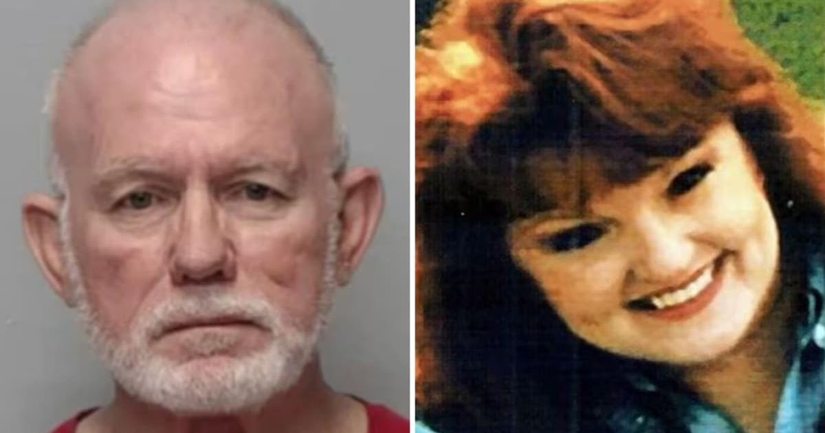Dwight Mills was arrested for the 2001 murder of his wife Sharon Mills (Dothan PD; Alabama Victims Memorial)