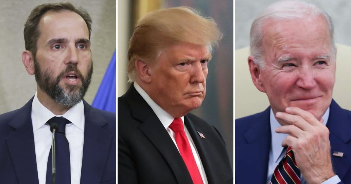 Special Counsel Jack Smith's team posited in their 12-page filing on Monday that former President Trump’s handling of classified documents is far worse than President Biden’s (Getty Images)