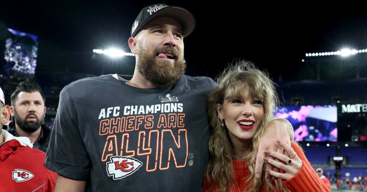 Taylor Swift and Travis Kelce's romance has apparently led to an increase in NFL salary caps (Patrick Smith/Getty Images)