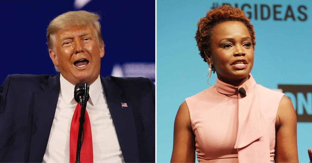 Donald Trump was shredded by Karine Jean-Pierre (Getty Images)