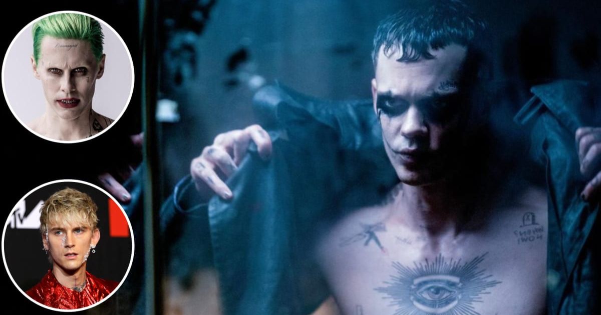 Trolls compare Bill Skarsgard’s look in ‘The Crow’ remake to Machine Gun Kelly and Jared Leto's Joker 