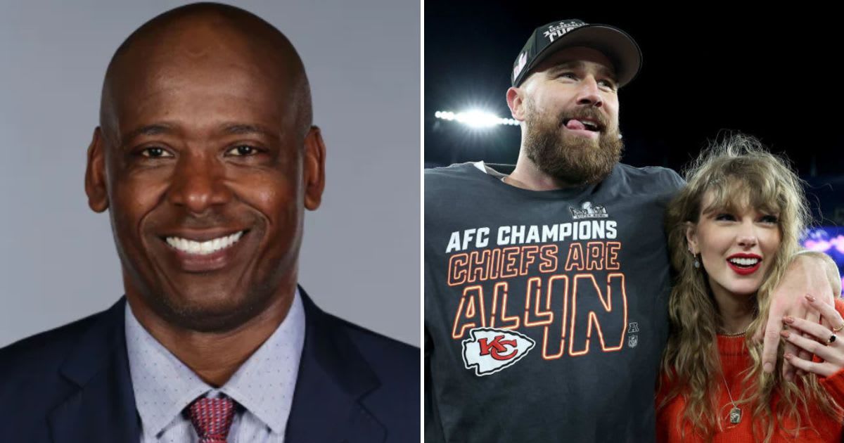Kansas City Chiefs defensive backs coach Dave Merritt claims that the singer has had positive effects on Travis Kelce and the team (Chiefs.com, Getty Images)