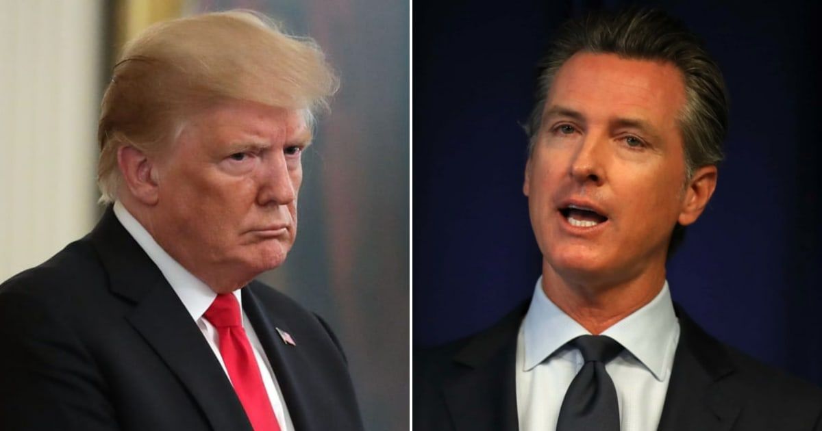 Former President Donald Trump introduced a new nickname for California Governor Gavin Newsom (Getty Images)