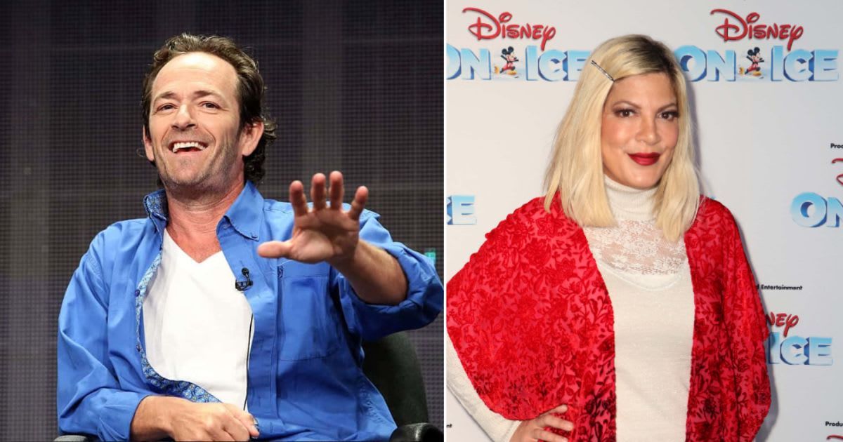Luke Perry's Christmas party brawl with Tori Spelling's beau (Getty Images)