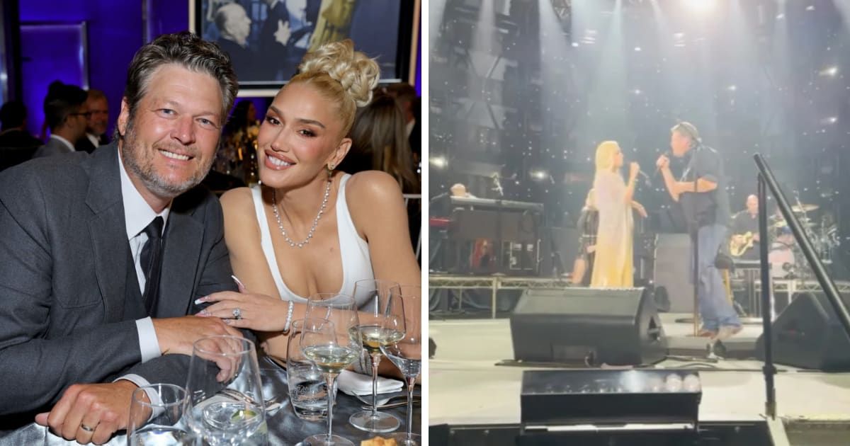 Stefani and Shelton's smiling musical collaboration felt like a public refutation of tabloid talk about their bond breaking under the strain of busy careers. (Getty Images, Gwen Stefani/Instagram)