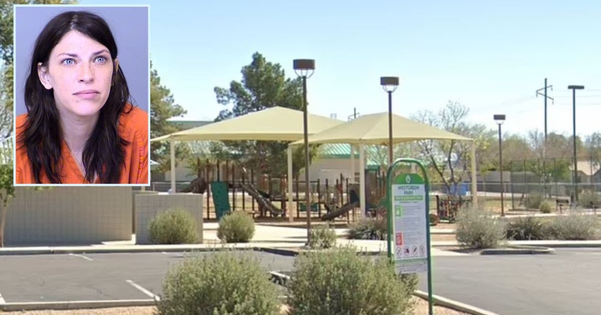 Brandie Gotch has been charged with attempted murder after she recklessly drove towards 15 kids in a park and ran over a girl (Maricopa County Sheriff's Office/Google)