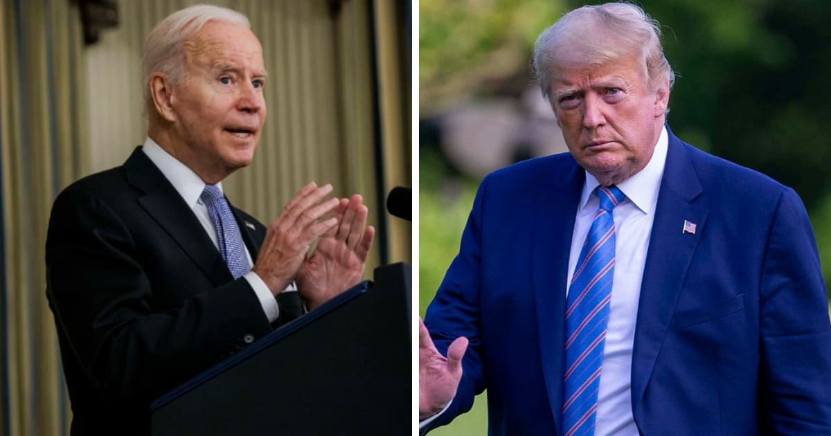 Joe Biden called upon Donald Trump to extend his support to the bipartisan border security bill (Getty Images) 