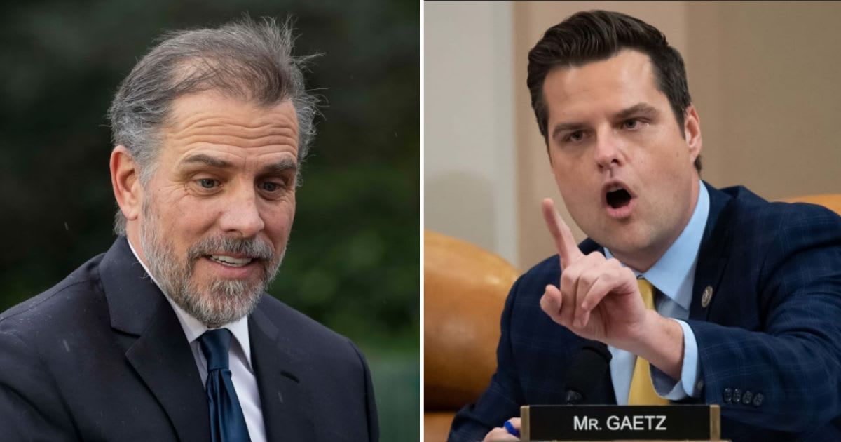 Hunter Biden, son of President Joe Biden got involved in a heated exchange with Florida Republican Matt Gaetz on Wednesday when he interrogated him on his substance abuse (Getty Images)
