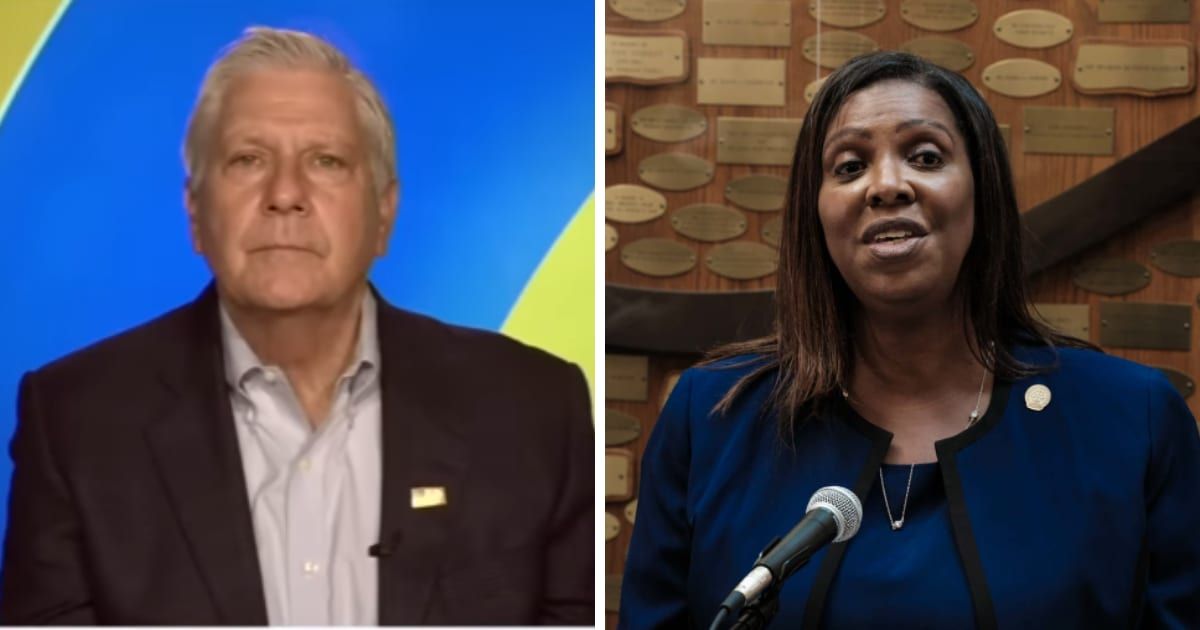 Bruce Blakeman stated that he would not l comply with Letia James order to overturn trans ban from women's sports(Screengrab/Fox News, Getty Images)