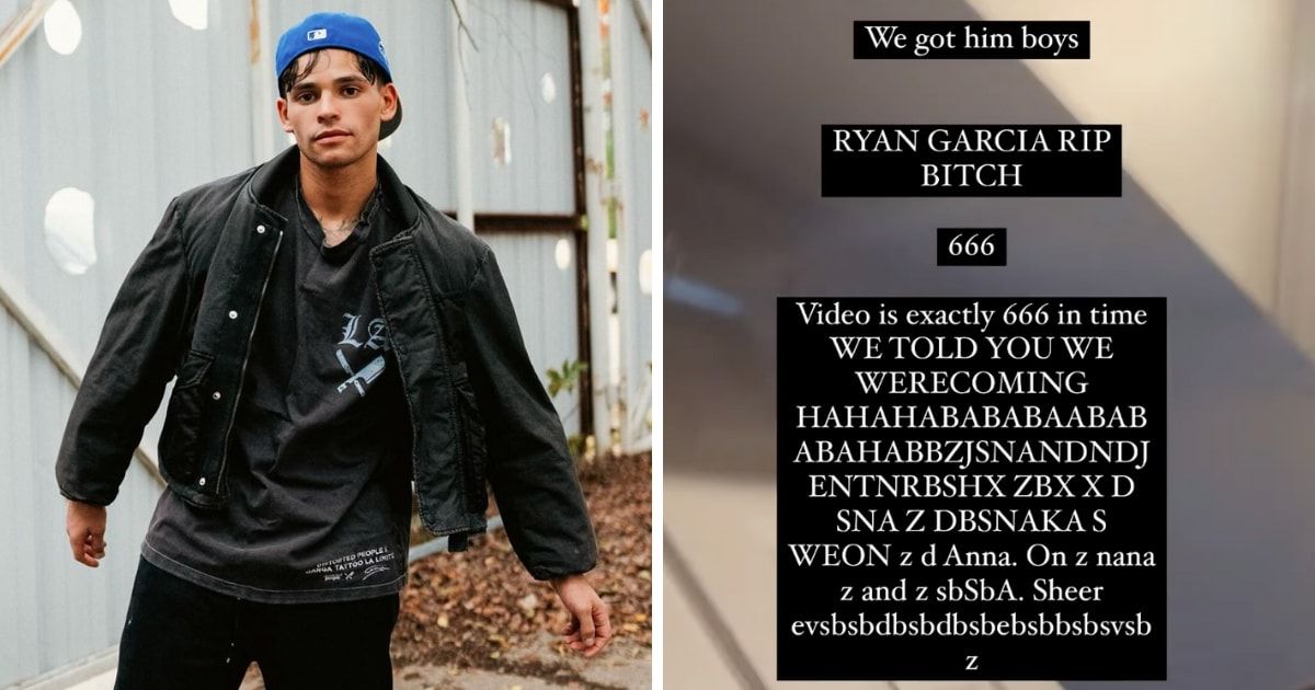A series of disturbing posts appeared on Ryan Garcia's social media accounts, igniting widespread fears about his mental well-being (@kingryan/Instagram)