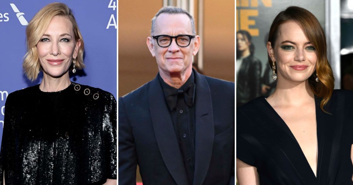 Cate Blanchett, Tom Hanks, and Emma Stone have kept their Oscar trophies in strange places (Getty Images)