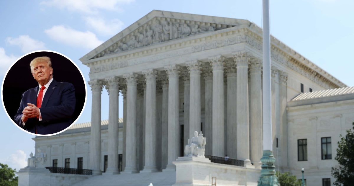 Former President Donald Trump celebrated the Supreme Court ruling to restore him to the ballot in Colorado (Getty Images)