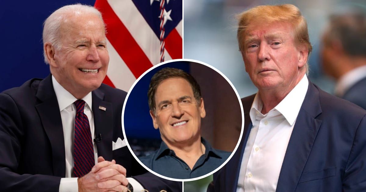 Mark Cuban affirmed his unwavering support for President Joe Biden over Donald Trump (Getty Images)