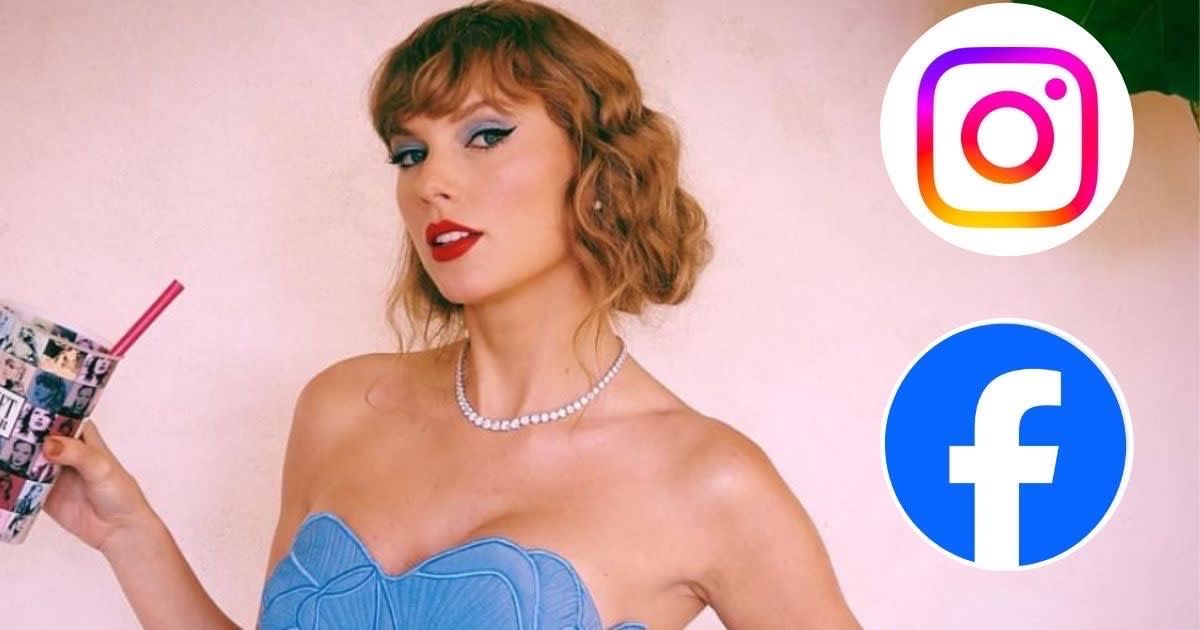 Taylor Swift's post blamed for Meta services going down in a conspiracy theory (@taylorswift, @facebook/Instagram)