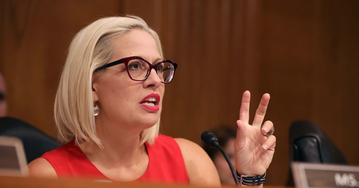 Kyrsten Sinema warned that America is choosing 'anger and division' over cooperation in her farewell speech (Getty Images)