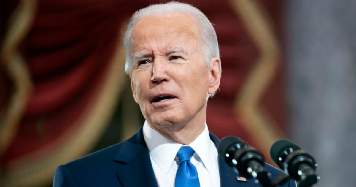 President Biden once again raised eyebrows with his confused behavior during a press briefing on March 5 (Getty Images)