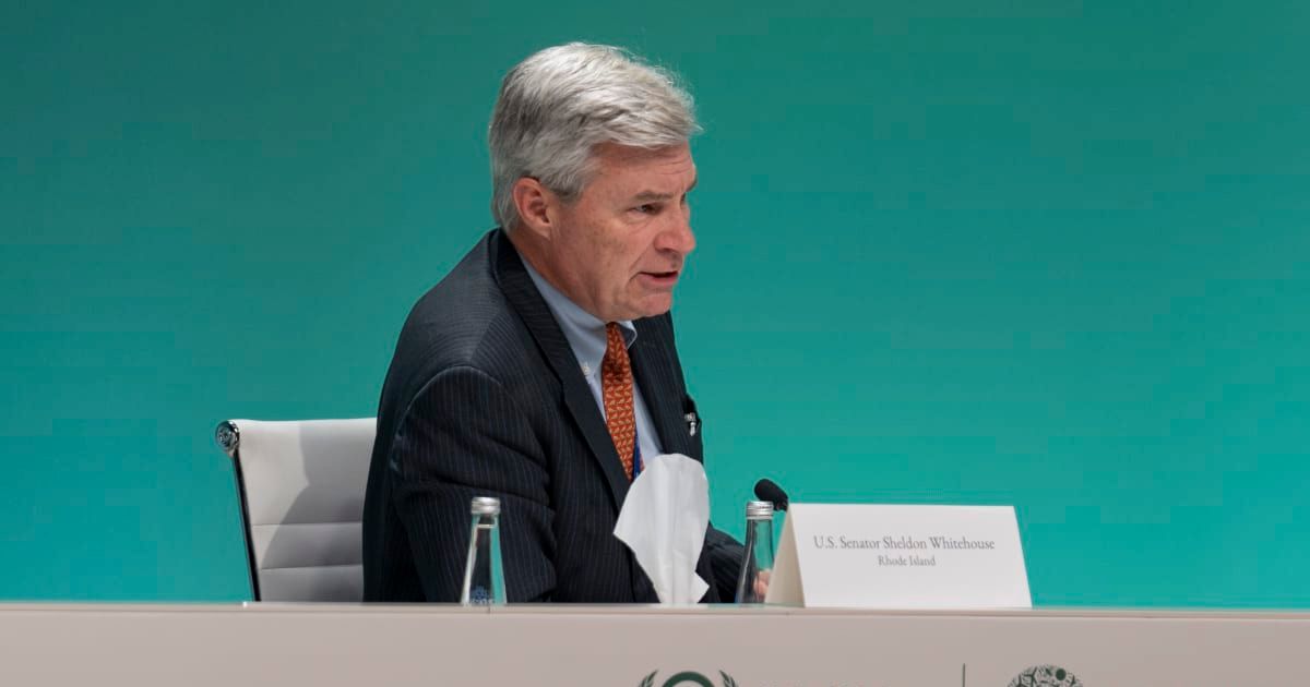 Sheldon Whitehouse has reportedly spearheaded attempts to undermine the conservative majority on the Supreme Court by promoting ethics reform initiatives (@SenWhitehouse/X)