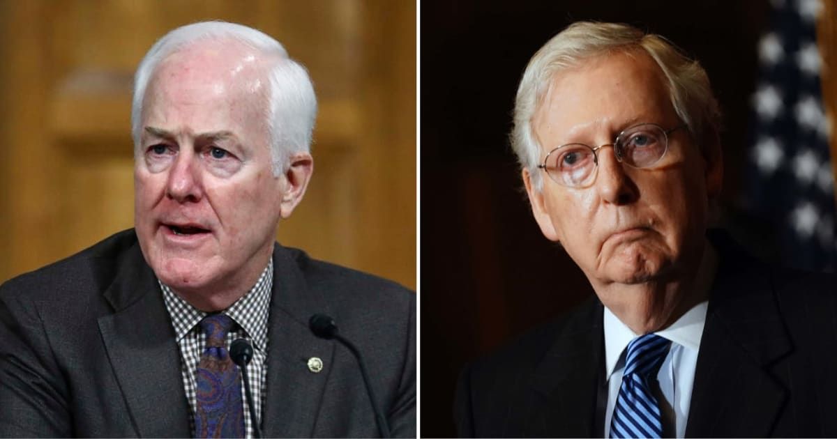 John Cornyn was the first to enter the campaign to replace departing Senate Minority Leader Mitch McConnell (Getty Images)