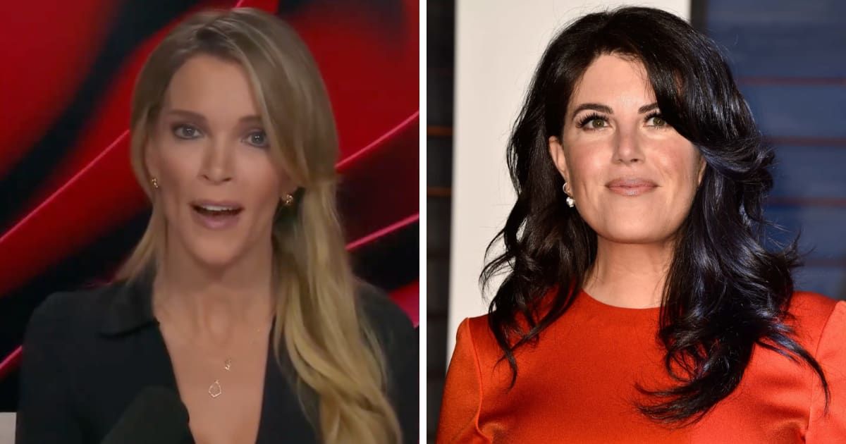 Megyn Kelly slammed eco-fashion Reformation for choosing Monica Lewinsky as the face of its voting campaign (Megyn Kelly Show/YouTube, Getty Images)
