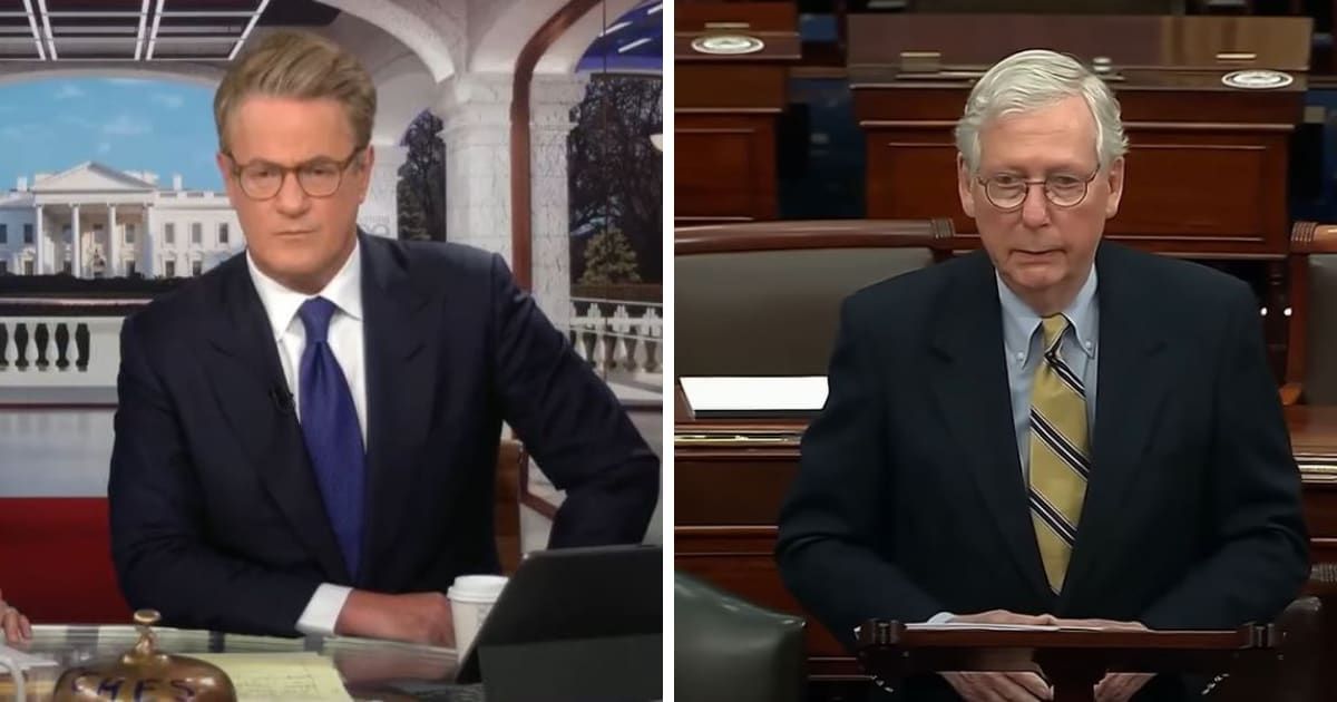 During a recent segment on MSNBC's 'Morning Joe,' Joe Scarborough and his panel addressed Senator Mitch McConnell's endorsement of Donald Trump (MSNBC/Youtube)
