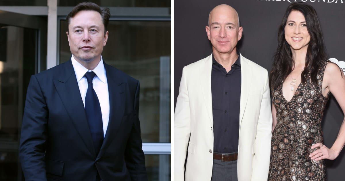 Elon Musk took to X to unleash a scathing attack on Jeff Bezos' ex-wife MacKenzie Scott over her charitable practices (Getty Images)