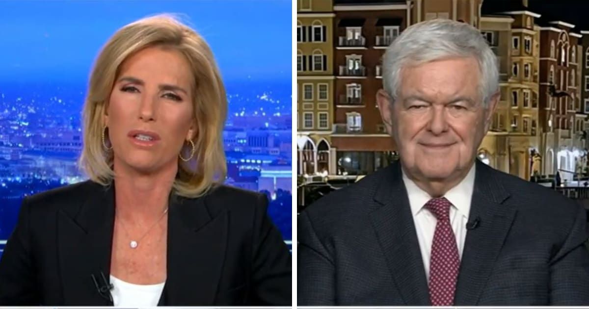 Former House Speaker Newt Gingrich criticized President Joe Biden's State of the Union address during a candid conversation with Fox News host Laura Ingraham (Fox News)