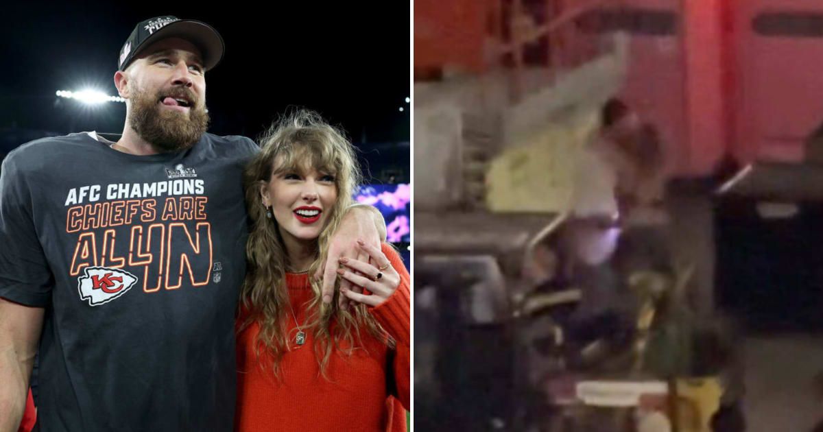 Taylor Swift and Travis Kelce's passionate kiss makes Swiftes hearts flutter (GettyImages, Tayvisnation/X)