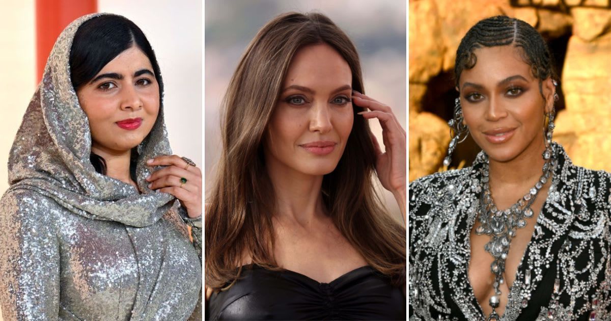 (L-R) Malala Yousafzai, Angelina Jolie, and Beyonce are celebrity activists making an impact throughout the world (Malala Yousafzai/Facebook, Getty Images)