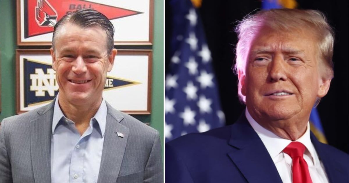 Senator Todd Young reaffirmed that he won't be backing Donald Trump's 2024 candidacy (@sentoddyoung/Instagram, Getty Images)