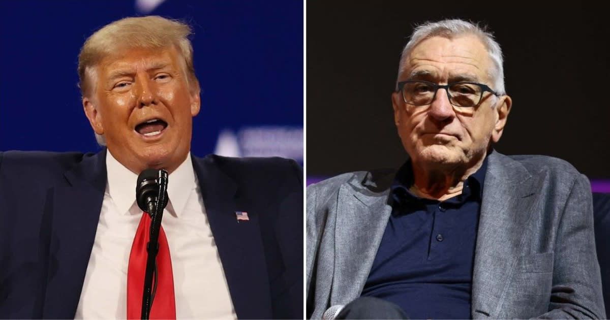 Robert De Niro (right) said during the interview that he would never play the role of Donald Trump on big screen (Getty Images)