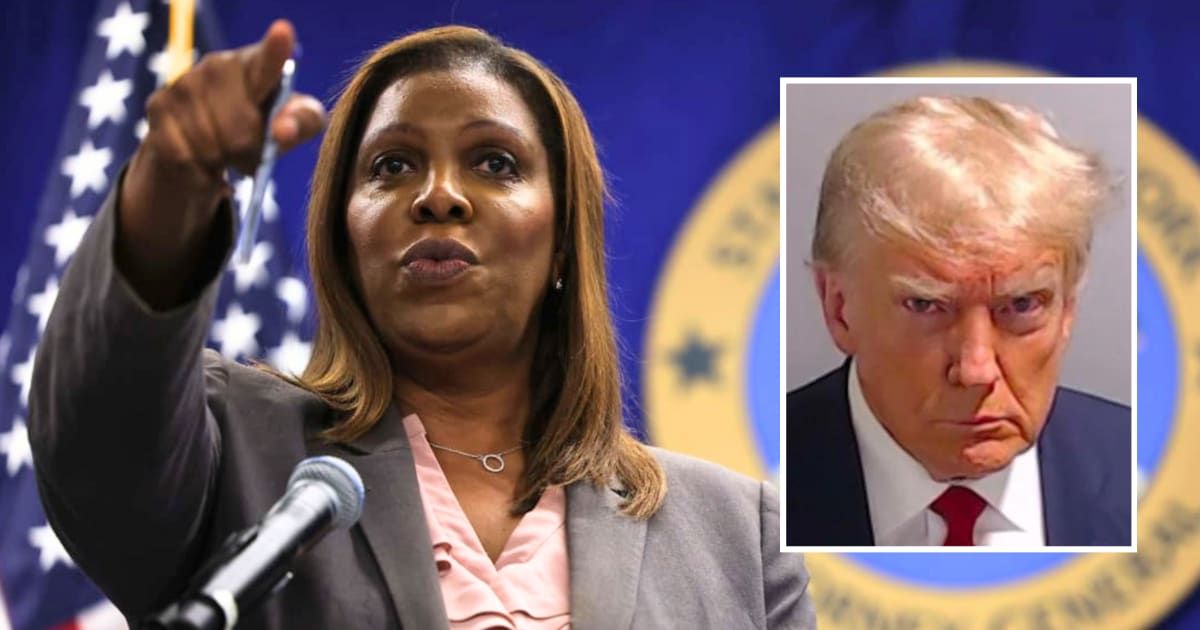 Attorney-General Letitia James faced jeers and chants of Trump from a section of the audience (Getty Images, Fulton County Sheriff's Office)
