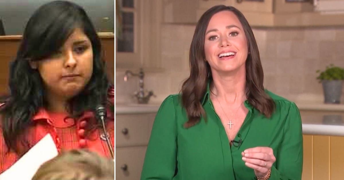 It has come to light that the survivor Sen Katie Britt referenced was Karla Jacinto Romero, who was sex trafficked in Mexico, not the US (YouTube/MSNBC, C-SPAN)