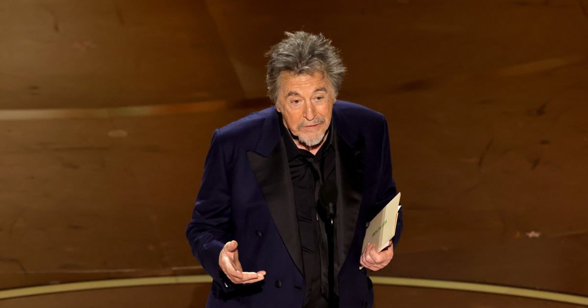 Al Pacino surprised viewers at the 2024 Oscars by deviating from the traditional Best Picture announcement (Photo by Kevin Winter/Getty Images)