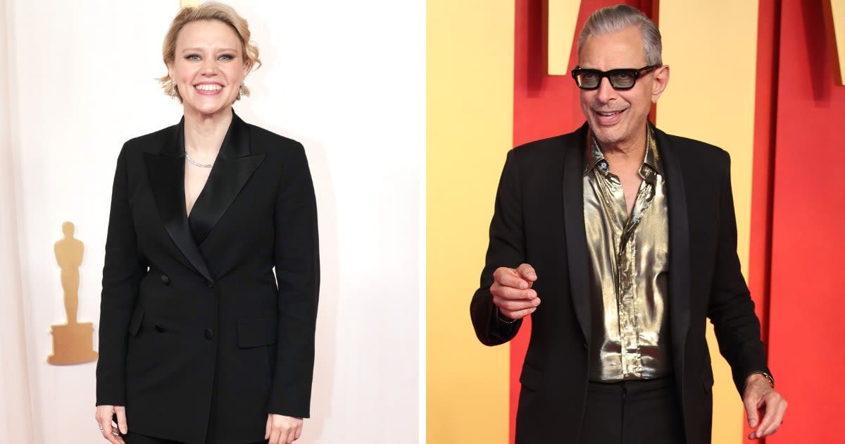 Kate McKinnon jokingly claimed to share her nudes with Jeff Goldblum (Jeff Kravitz/FilmMagic and Daniele Venturelli/Getty Images)