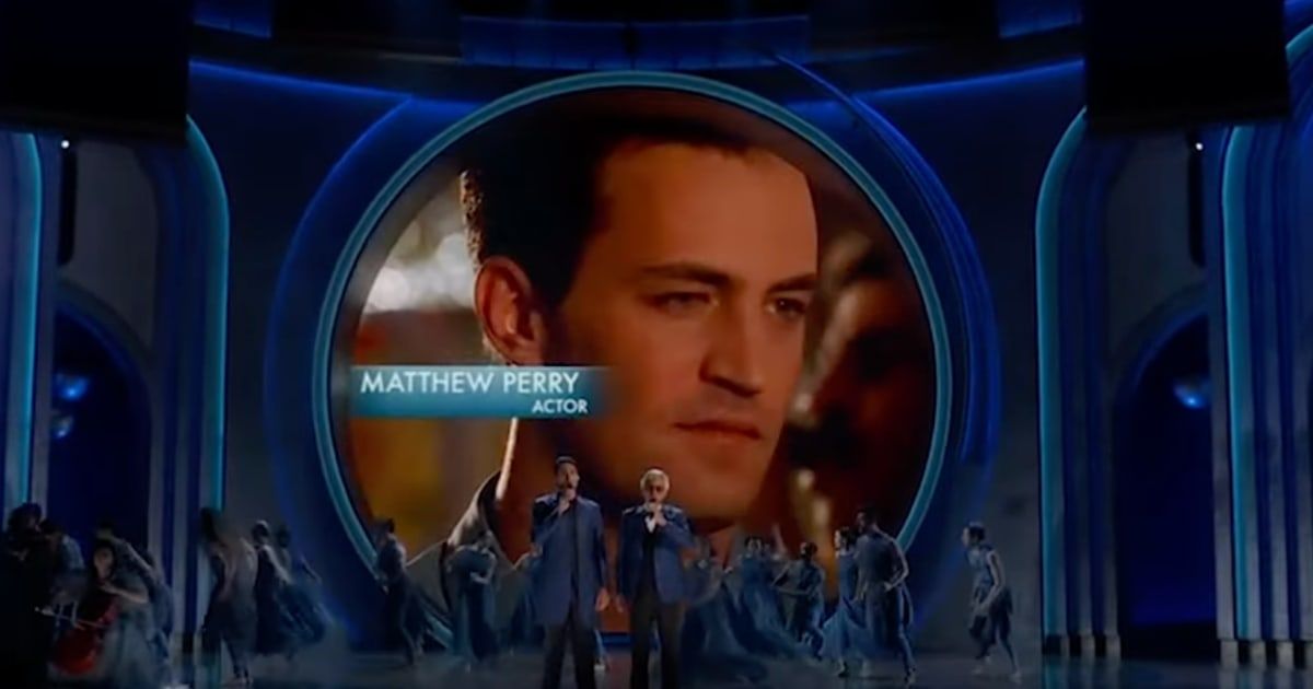As the in memoriam segment concluded, the iconic 'Friends' theme song 'I'll Be There for You' played, serving as a poignant final sendoff for Matthew Perry (ABC News/YouTube)