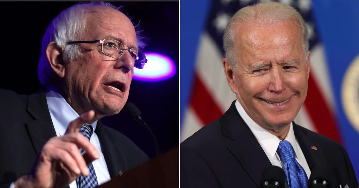 Senator Bernie Sanders faced quite a backlash as he called on his progressive supporters to coalesce behind President Biden despite their differences (Getty Images)