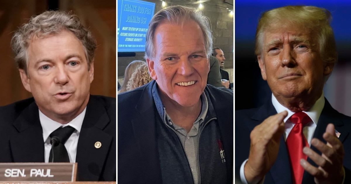 Sen Rand Paul (R-Ky) ripped into former President Donald Trump for endorsing a Never-Trumper candidate in former Rep Mike Rogers (R-Mi) on Monday (Getty Images, @mikerogersformi/Instagram)