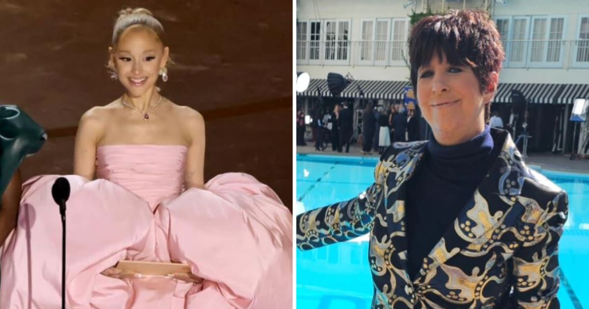 Diane Warren was reportedly mad after Ariana Grande skipped the names of nominees while presenting the Best Original Song Oscar (@dianewarren, @arianagrande/Instagram)